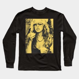 Stevie Nicks-Vintage Halftone Long Sleeve T-Shirt